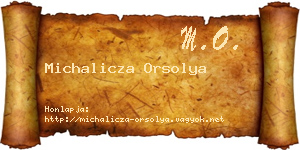 Michalicza Orsolya névjegykártya